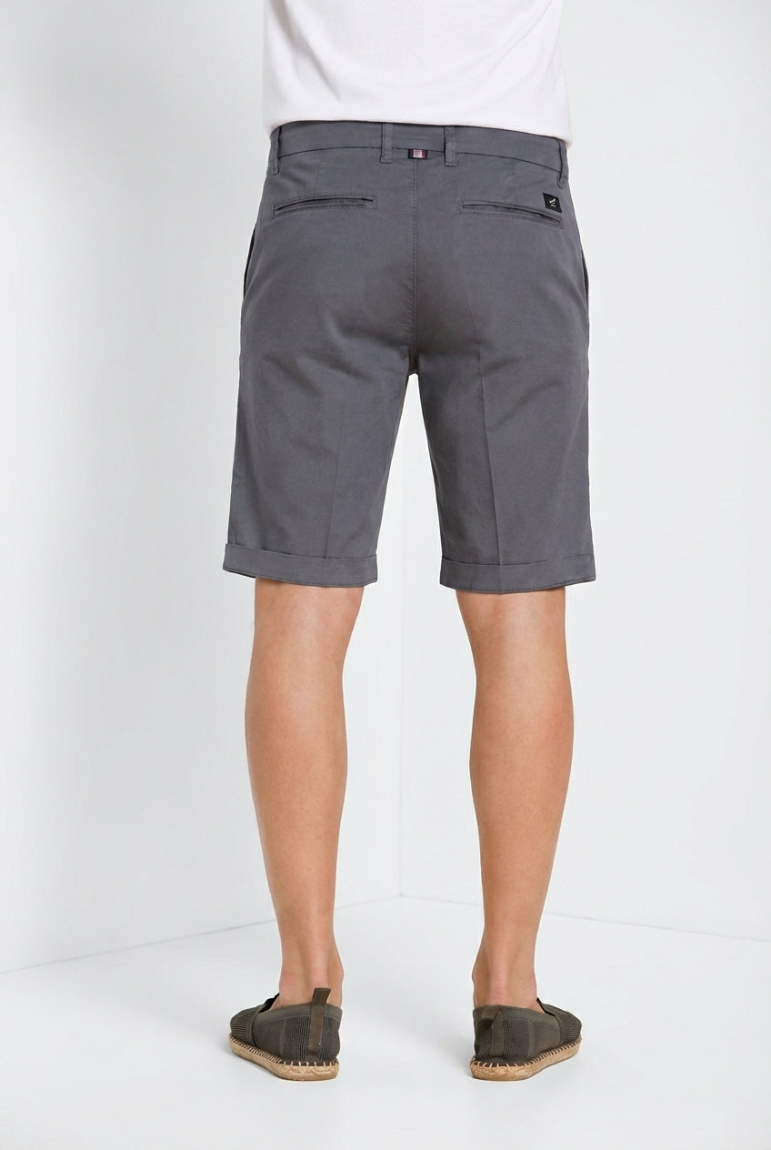 London bermuda chino homme en gabardine stretch regular fit ①