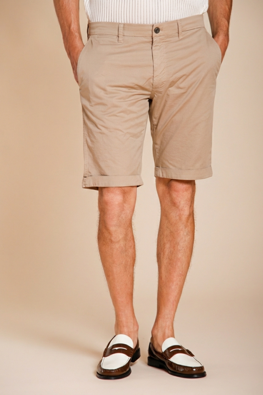 London bermuda chino homme en gabardine stretch regular fit ①