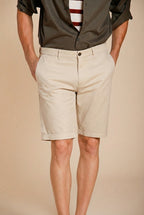 London men's chino bermuda in stretch gabardine regular fit ①