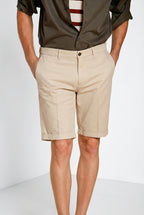 London bermuda chino uomo in gabardina stretch regular fit ①