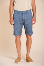 London men's chino bermuda in stretch gabardine regular fit ①