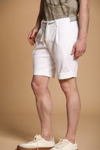 New York Golf 1 Pinces men's chino jogger bermuda shorts in stretch jersey, slim fit