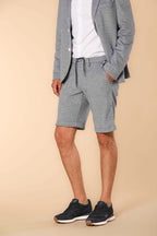 Torino Jog Bermuda Chino Jogger Herren in Double-Face Baumwoll-Piqué Slim Fit