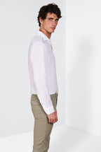 Torino camicia uomo in tela lino ①