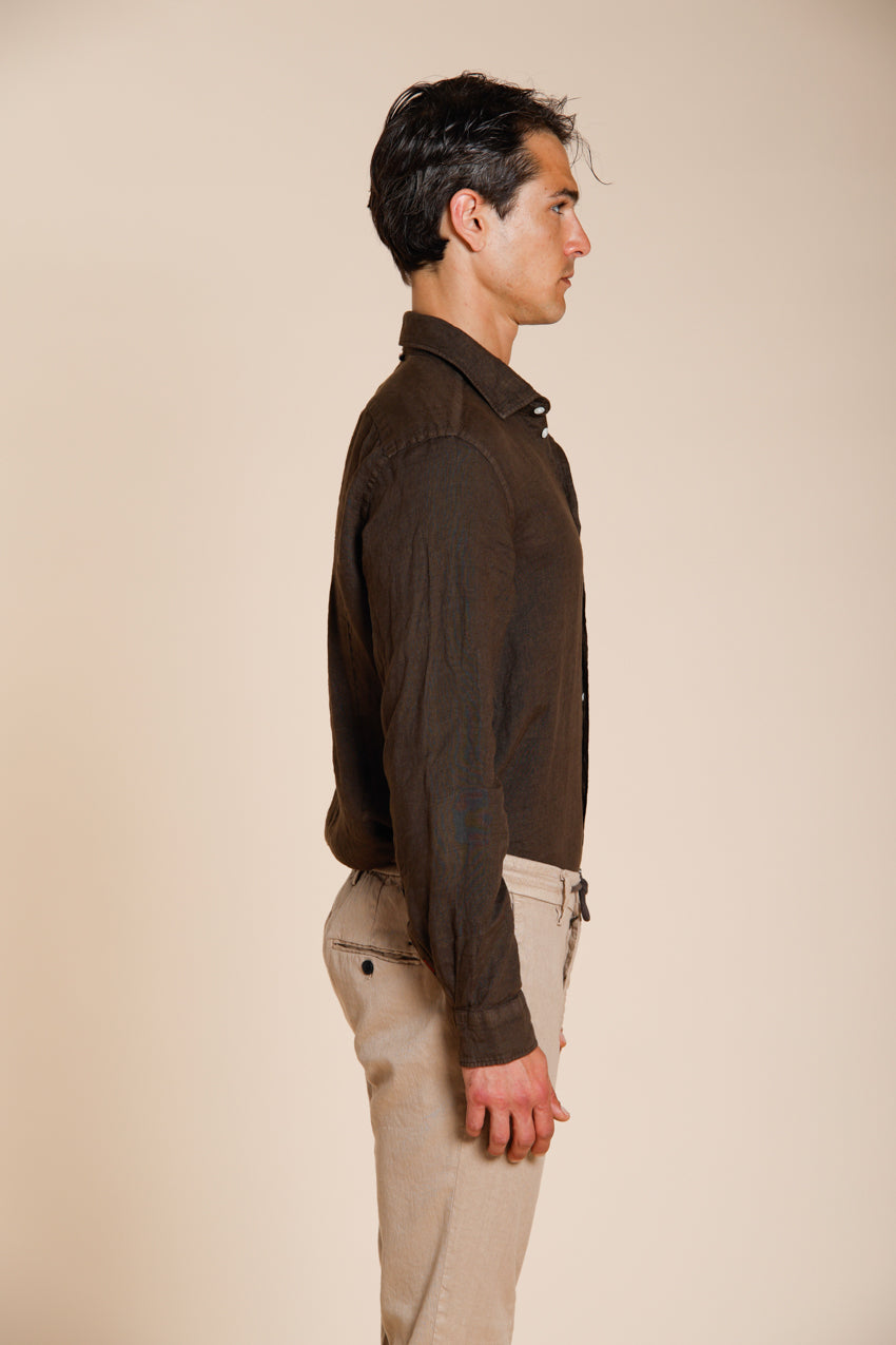Torino chemise homme en toile de lin ①