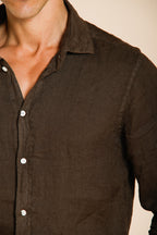 Torino chemise homme en toile de lin ①