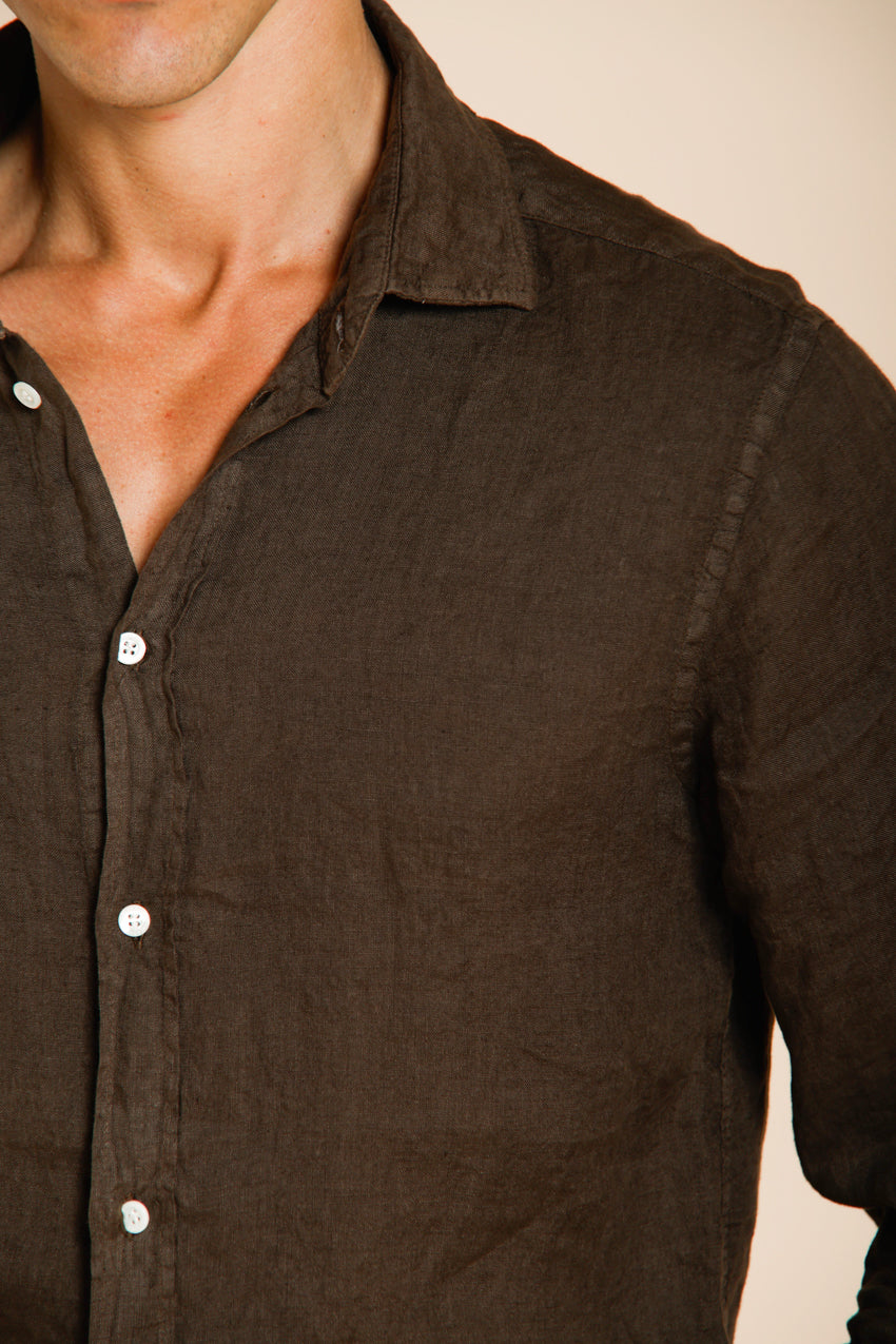 Torino chemise homme en toile de lin ①