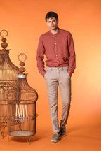 Porto camicia uomo a manica lunga in lino