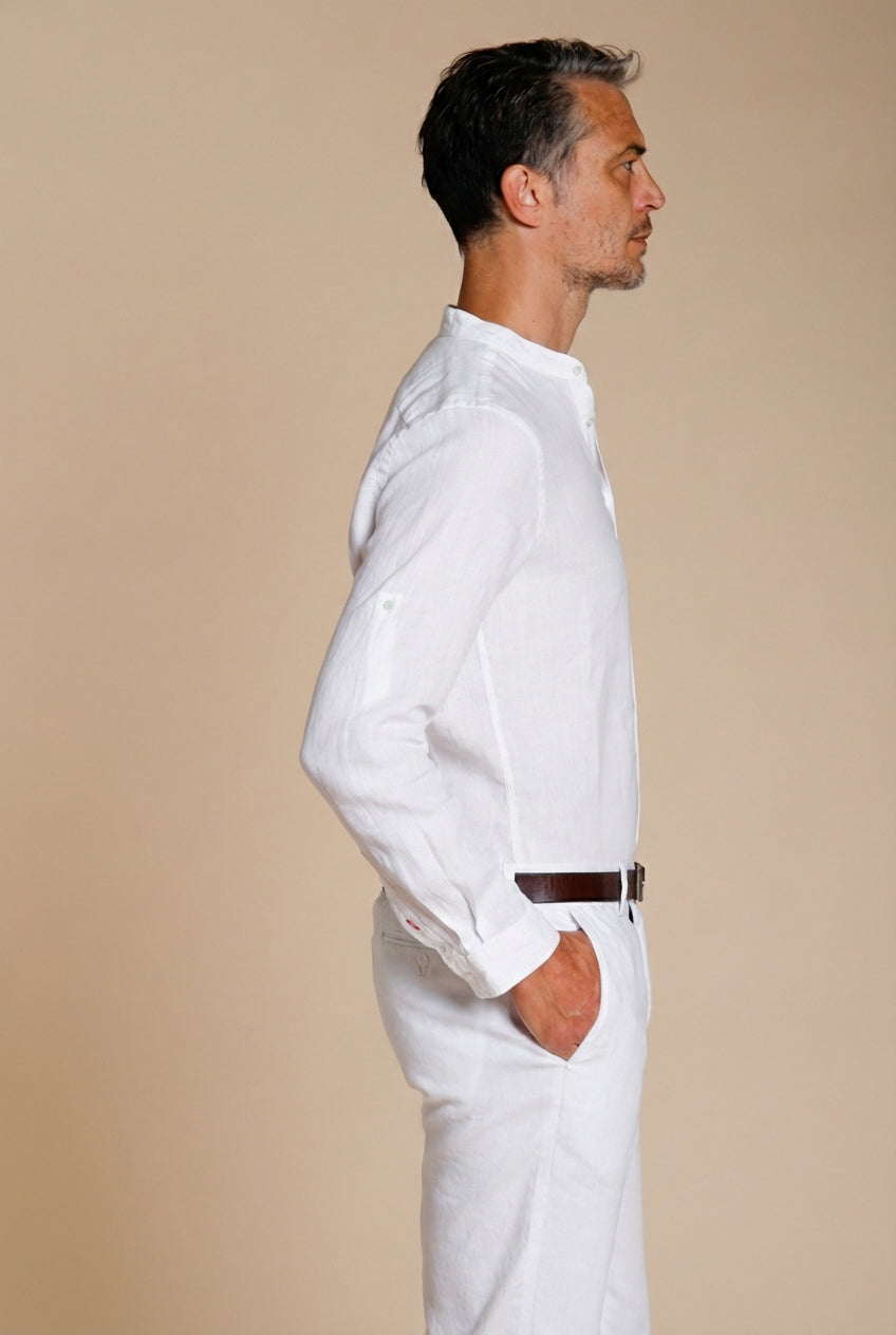 Porto men's shirt in linen canvas ①