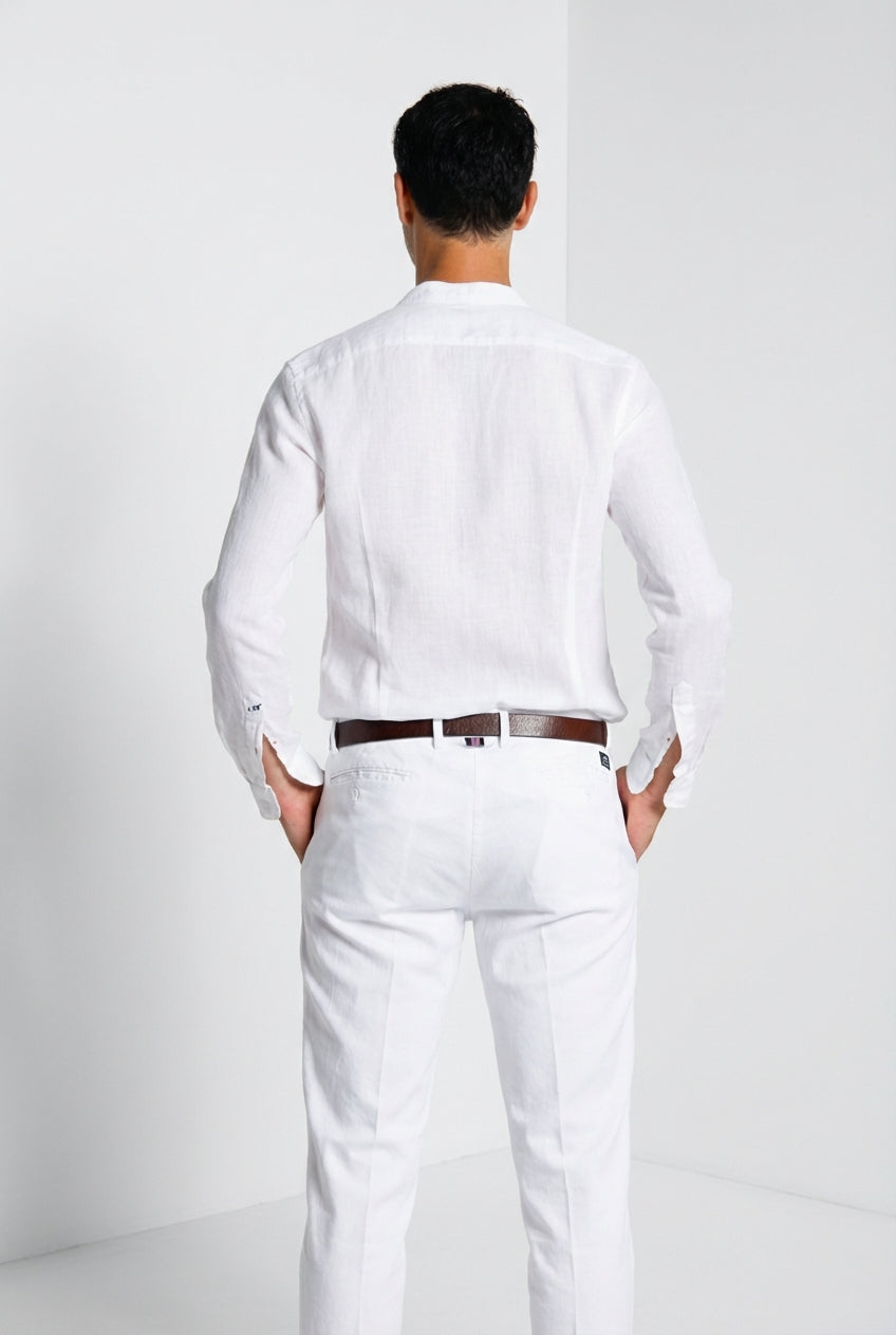 Porto Herren Hemd aus Leinenstoff ①