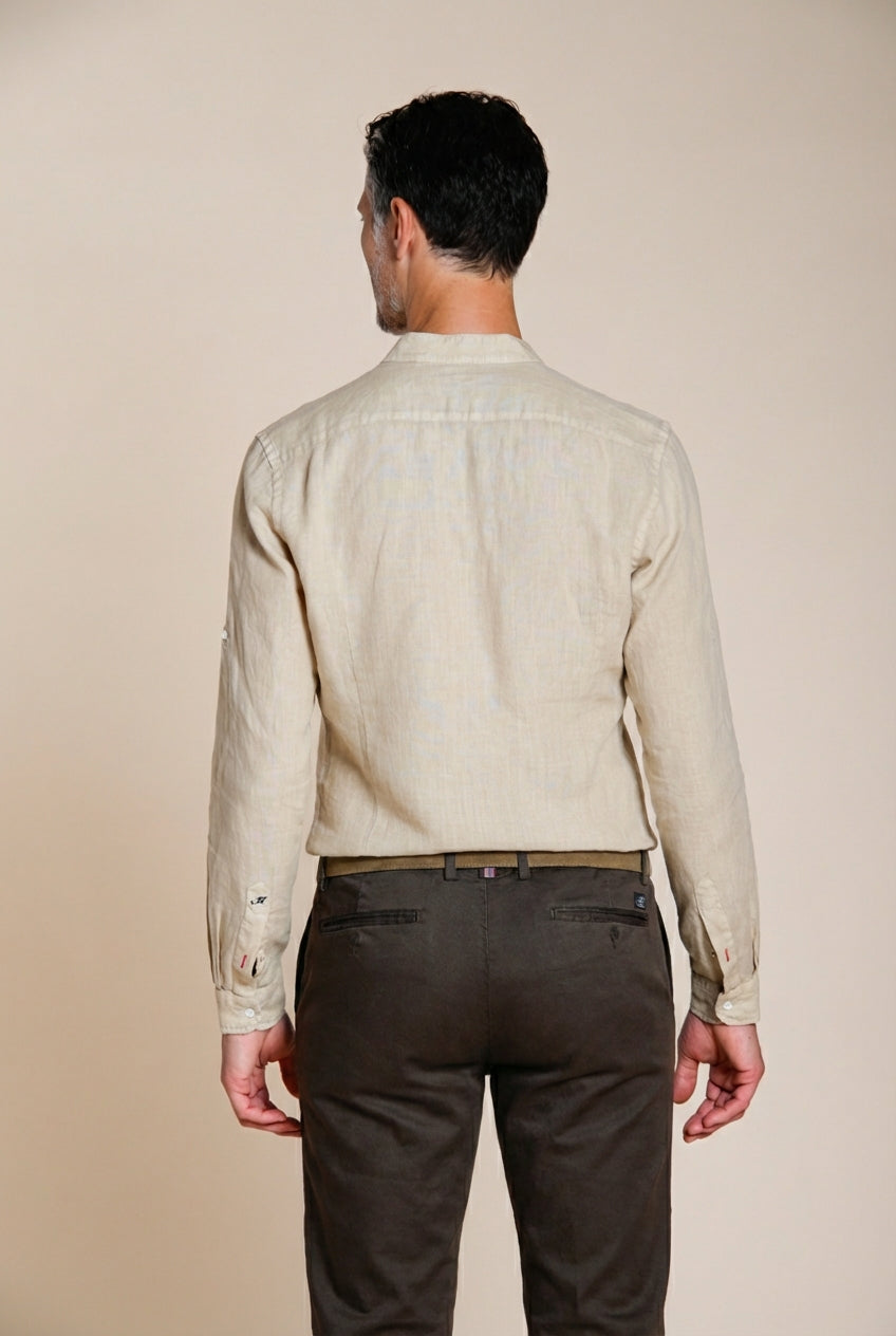 Porto chemise homme en toile de lin ①