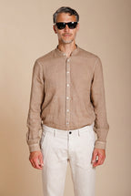 Porto men's shirt in linen canvas ①