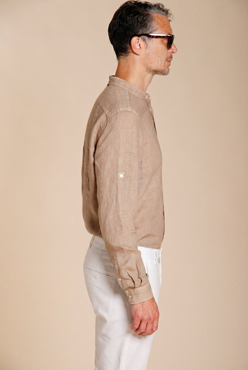 Porto men's shirt in linen canvas ①