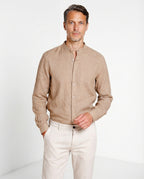 Porto men's shirt in linen canvas ①