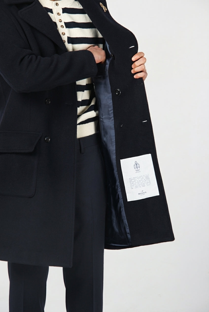 Churchill Men's Coat in Soft Wool Fabric
