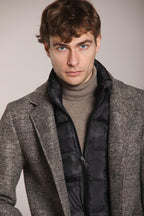 Foto 2 Los Angeles cappotto uomo in panno di lana stampa galles