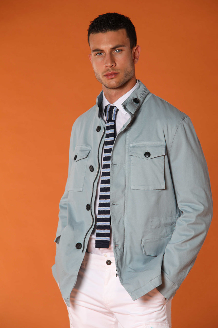City Field giacca uomo in twill di cotone e tencel