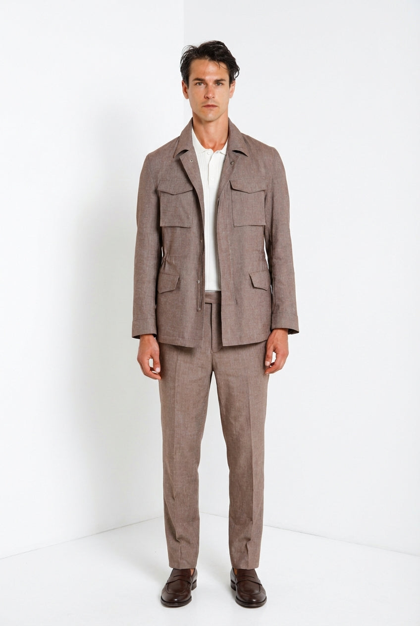 Field Jacket men's denim jacket in diagonal weave