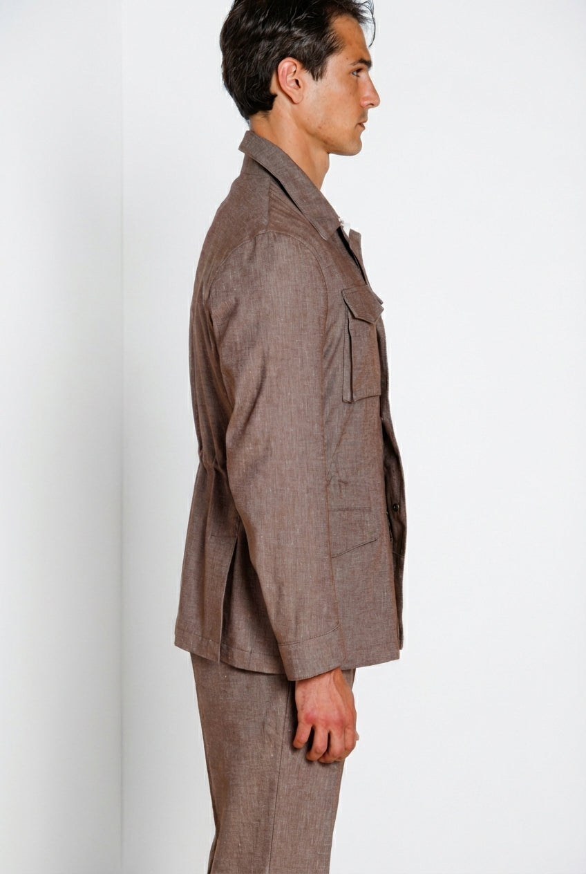 Field Jacket men's denim jacket in diagonal weave