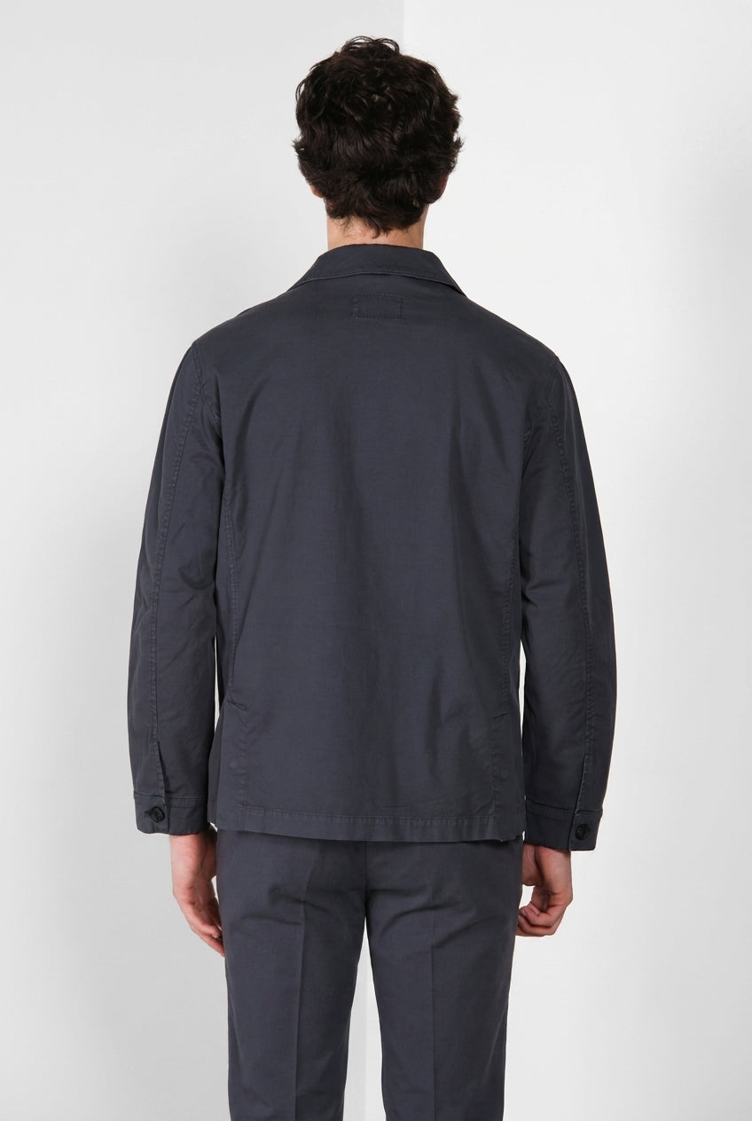City men's Jacket Summer jacket in stretch cotton and linen cavalry