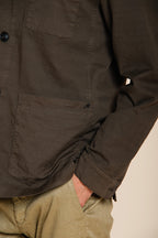 City Jacket Summer men's jacket in stretch cotton and linen cavalry