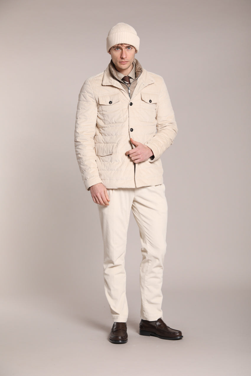 Field Jacket Man Space Stucco in 500-Wale Velvet | Mason's – Mason's