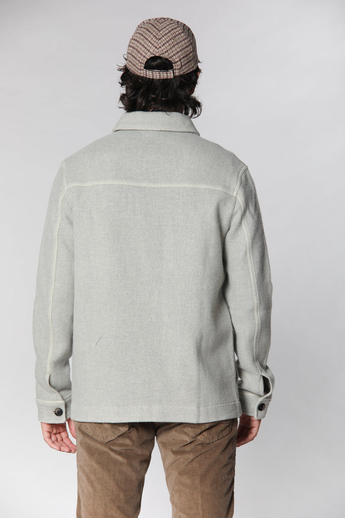 Steve man wool cloth overshirt with pockets