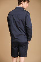 Williams overshirt uomo in raso tecno travel stretch