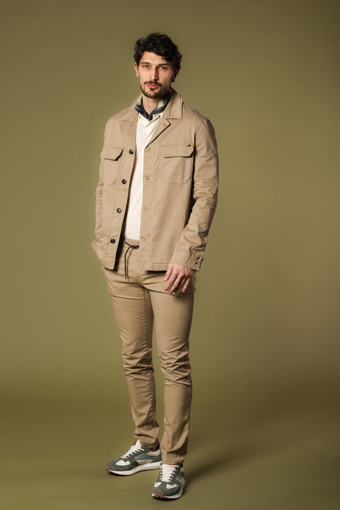 Image 2 of Mason's men's Summer model overshirt jacket in kaki, regular fit