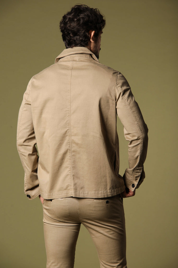 Image 4 of Mason's men's Summer model overshirt jacket in kaki, regular fit