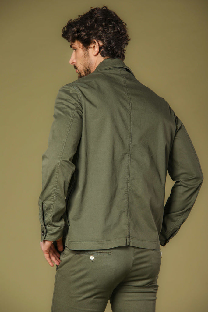Image 4 of Mason's men's Summer model overshirt jacket in green, regular fit