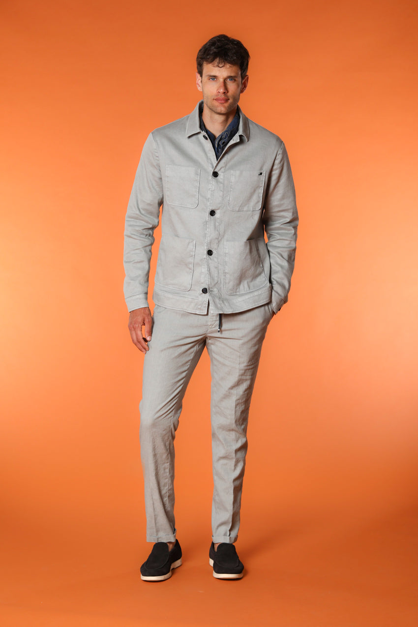 James Herren-Overshirt aus Leinen-Baumwoll-Twill