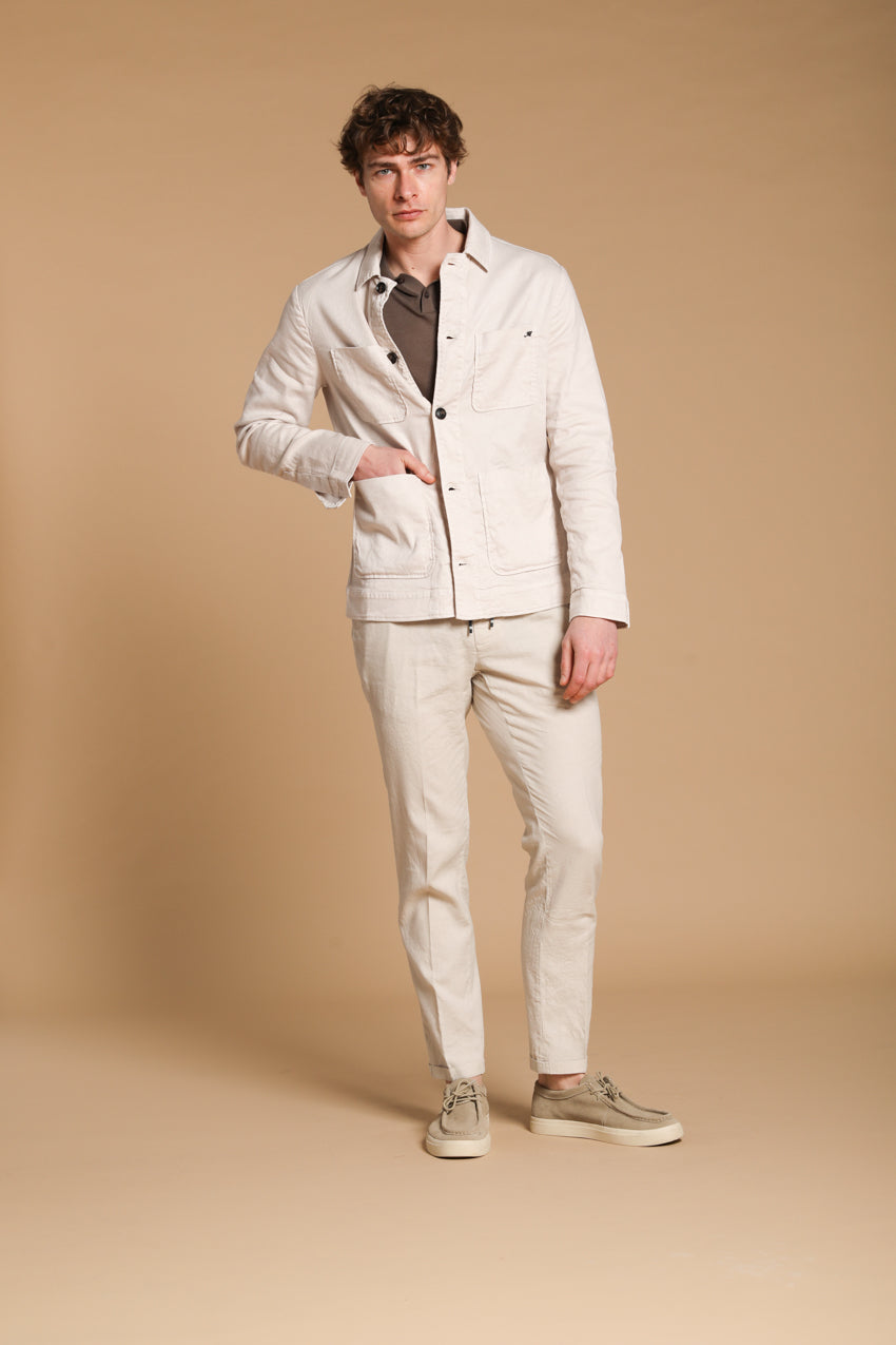 James Herren-Overshirt aus Leinen-Baumwoll-Twill