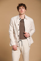 James Herren-Overshirt aus Leinen-Baumwoll-Twill
