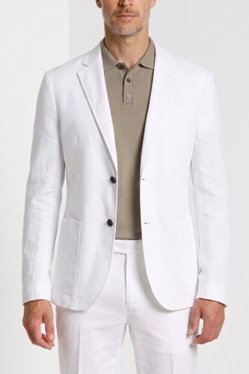 Da Vinci men's blazer in linen and cotton twill