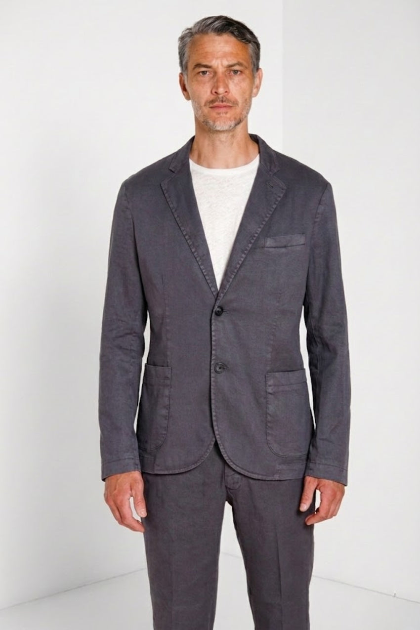 Da Vinci men's blazer in linen and cotton twill