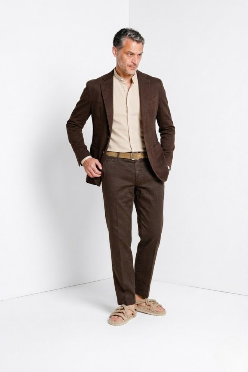 Da Vinci men's blazer in linen and cotton twill