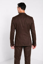 Da Vinci blazer homme en twill de lin et coton
