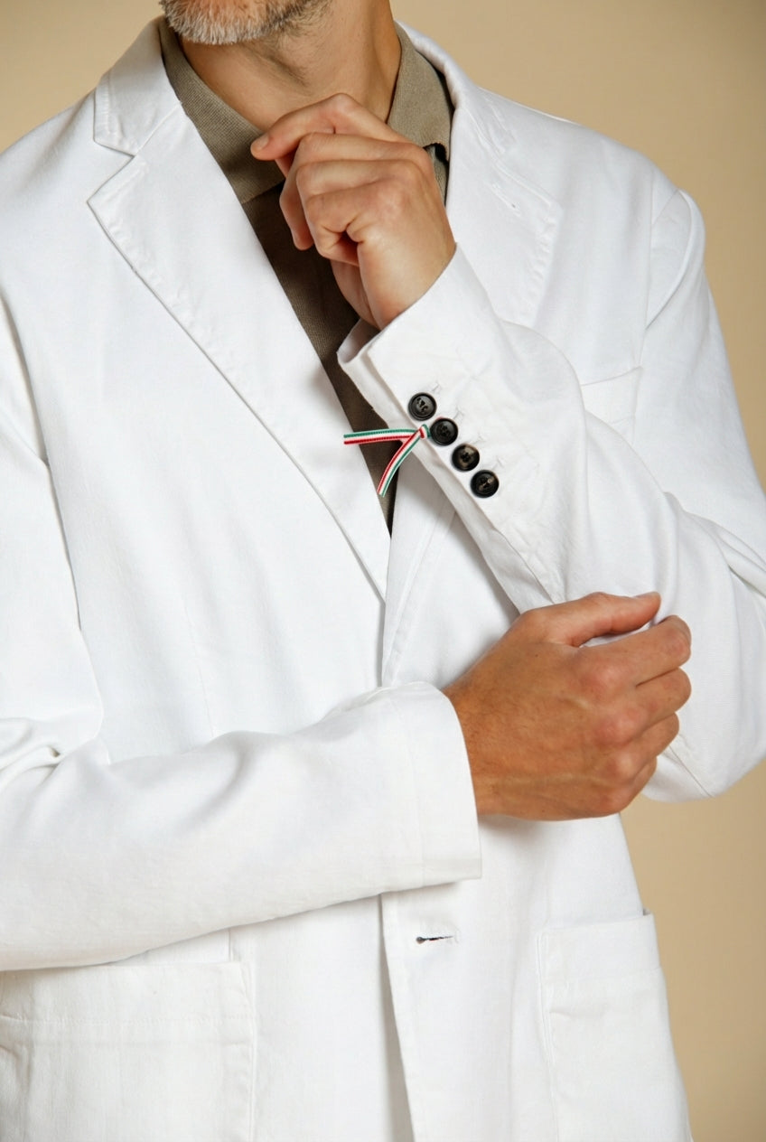 Da Vinci men's blazer in linen and cotton twill