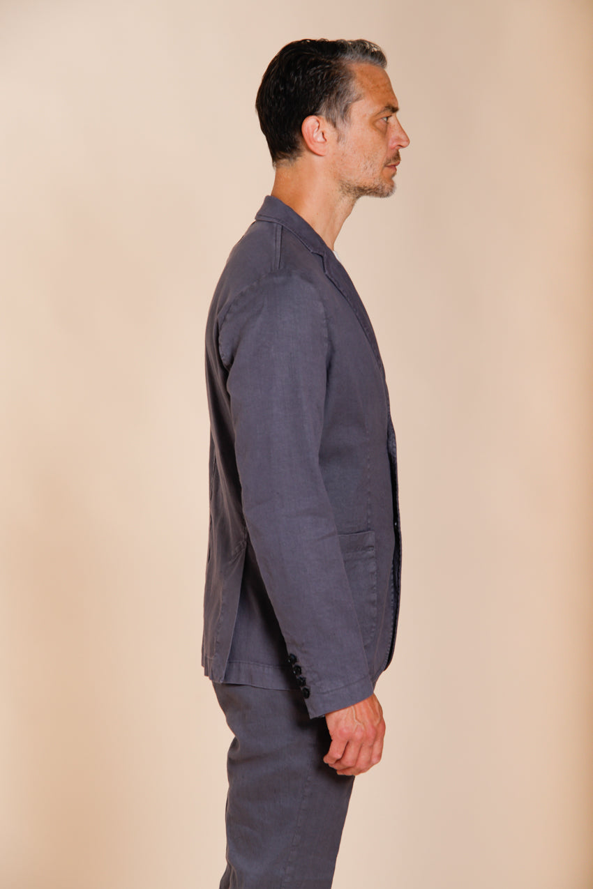Da Vinci blazer homme en twill de lin et coton