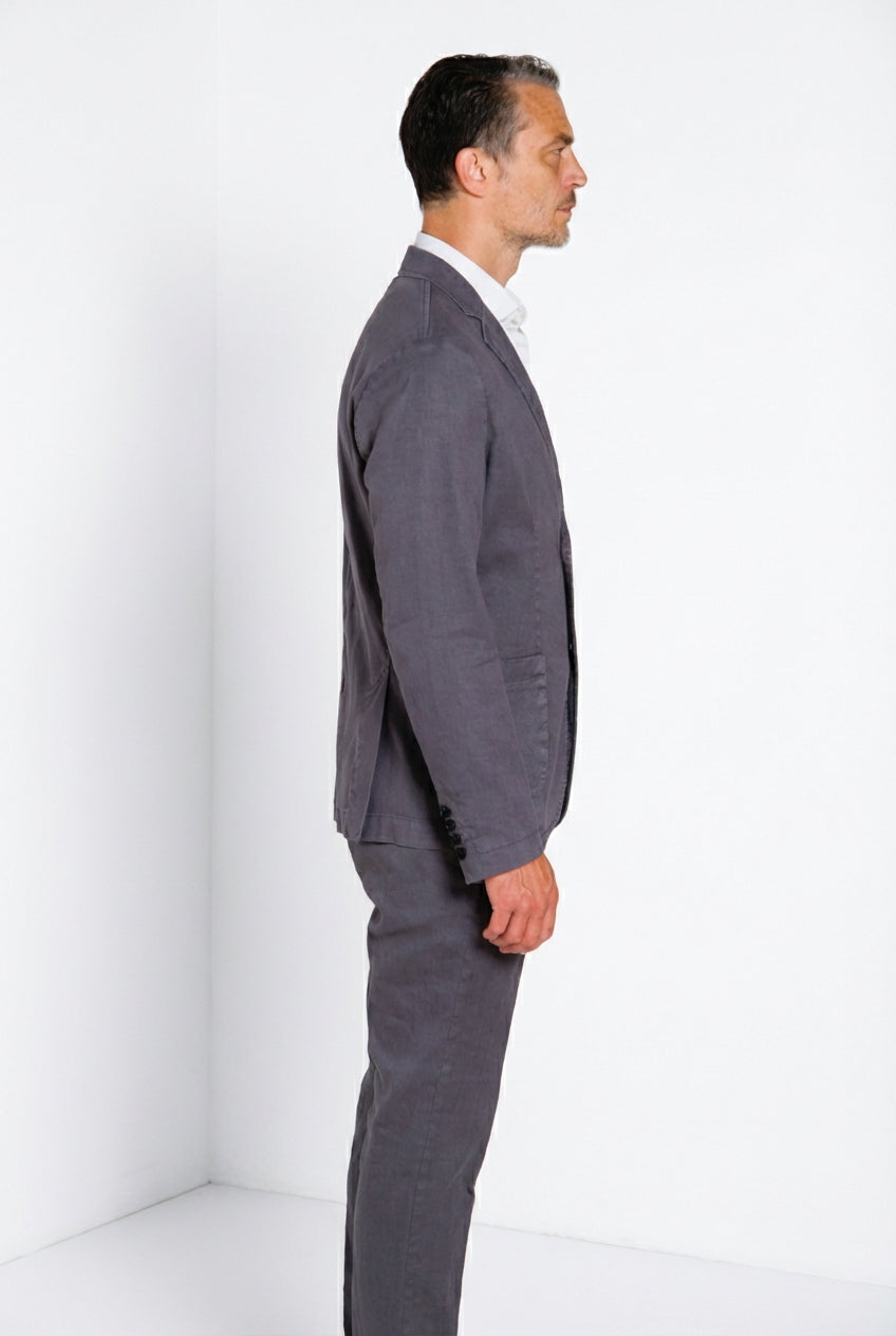 Da Vinci men's blazer in linen and cotton twill