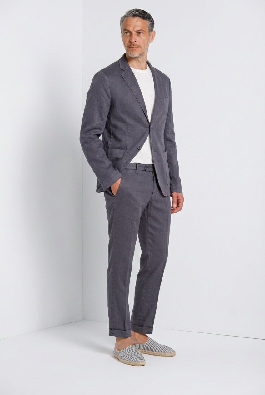 Da Vinci men's blazer in linen and cotton twill