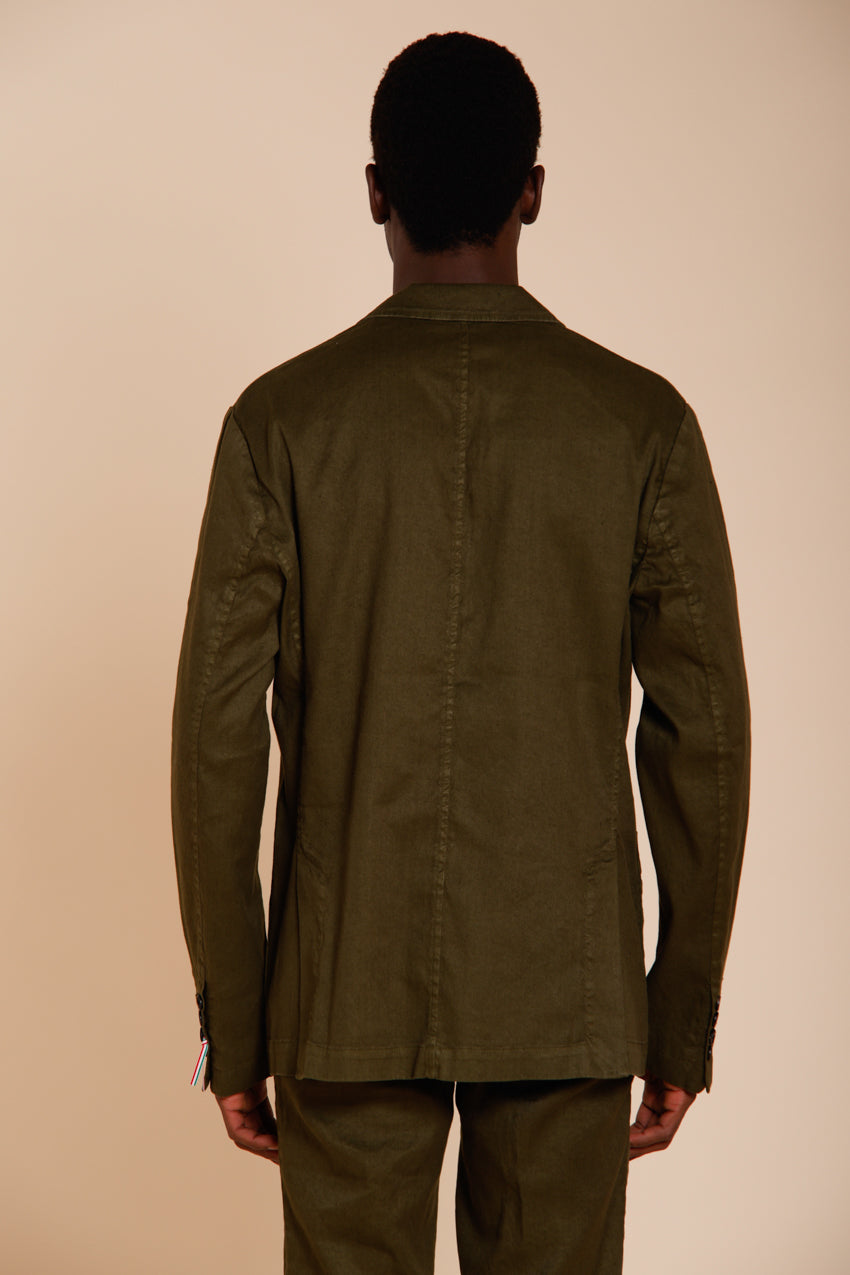 Da Vinci blazer homme en twill de lin et coton