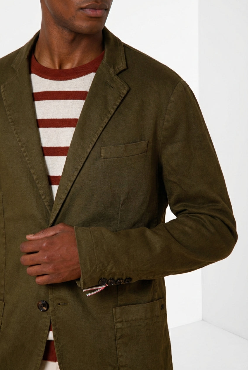 Da Vinci men's blazer in linen and cotton twill