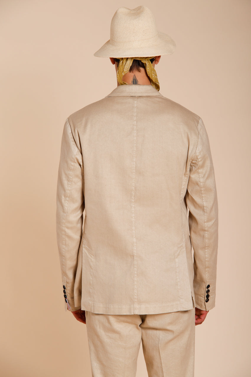 Da Vinci blazer homme en twill de lin et coton