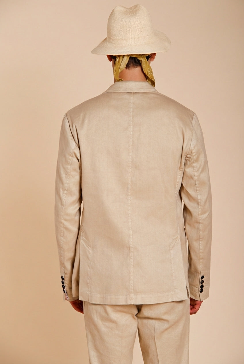Da Vinci men's blazer in linen and cotton twill