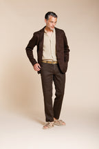 Da Vinci blazer homme en twill de lin et coton