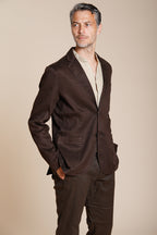 Da Vinci blazer homme en twill de lin et coton