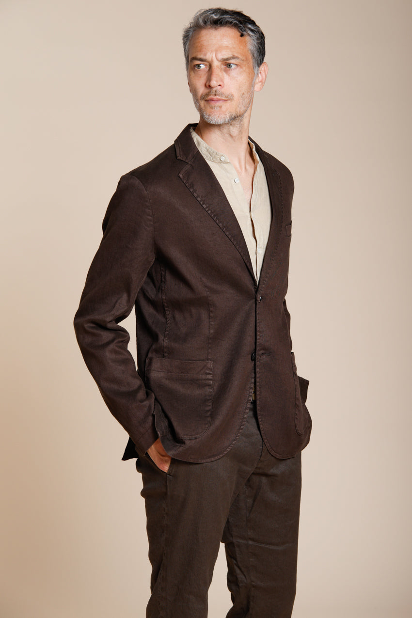 Da Vinci blazer homme en twill de lin et coton