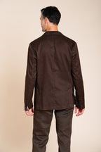 Da Vinci blazer homme en twill de lin et coton